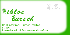 miklos bursch business card